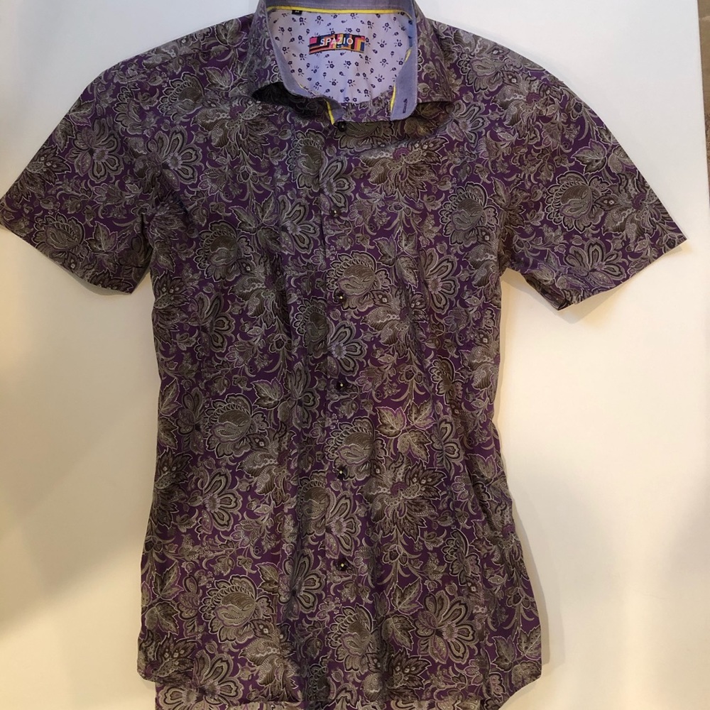 Spazio Uomo short sleeve button shirt